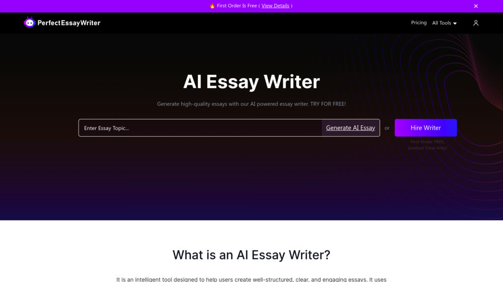 PerfectEssayWriter.AI Capture d'écran