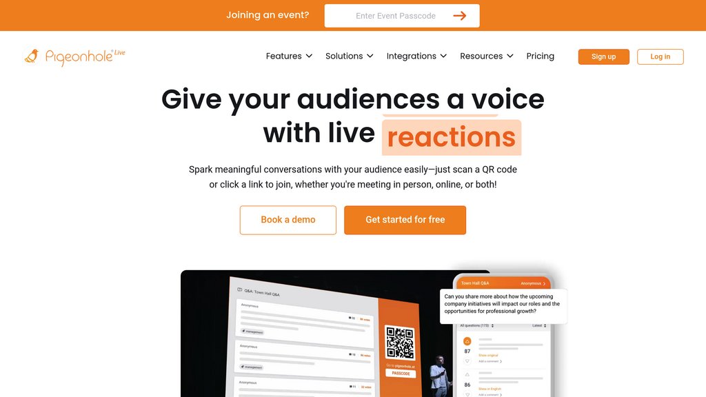 Pigeonhole Live Captura de pantalla