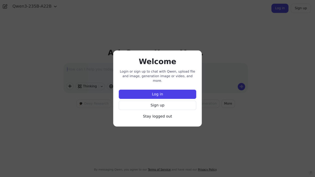 Qwen AI Capture d'écran
