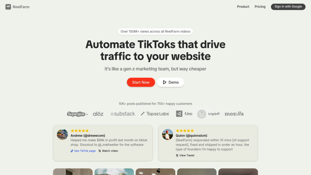 ReelFarm Captura de pantalla