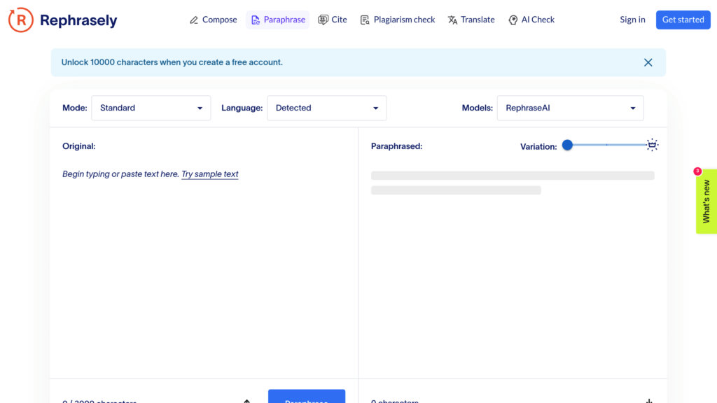 Rephrasely Screenshot