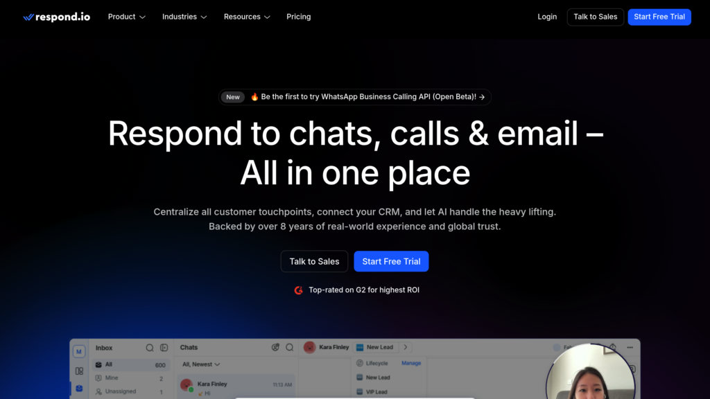 Respond.io Capture d'écran