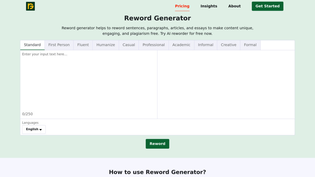 ReWord Generator Screenshot