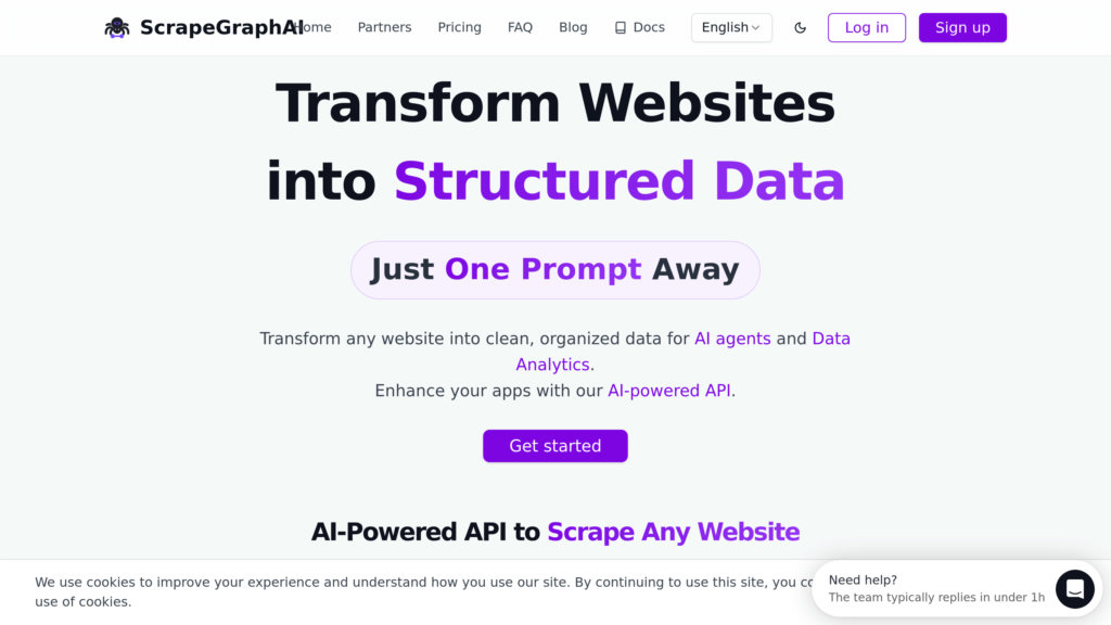 ScrapeGraphAI Screenshot