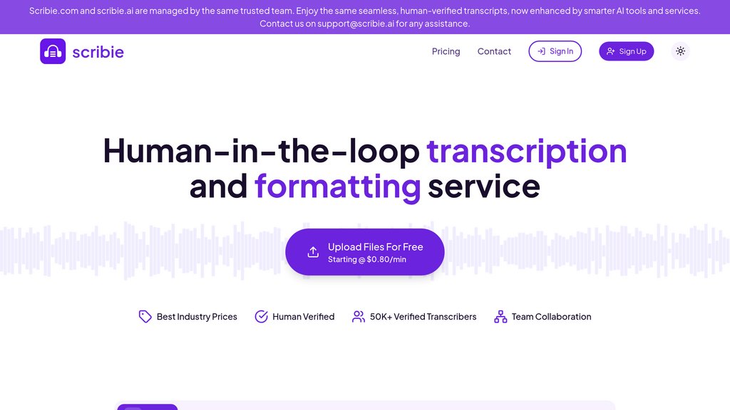 Scribie Captura de pantalla