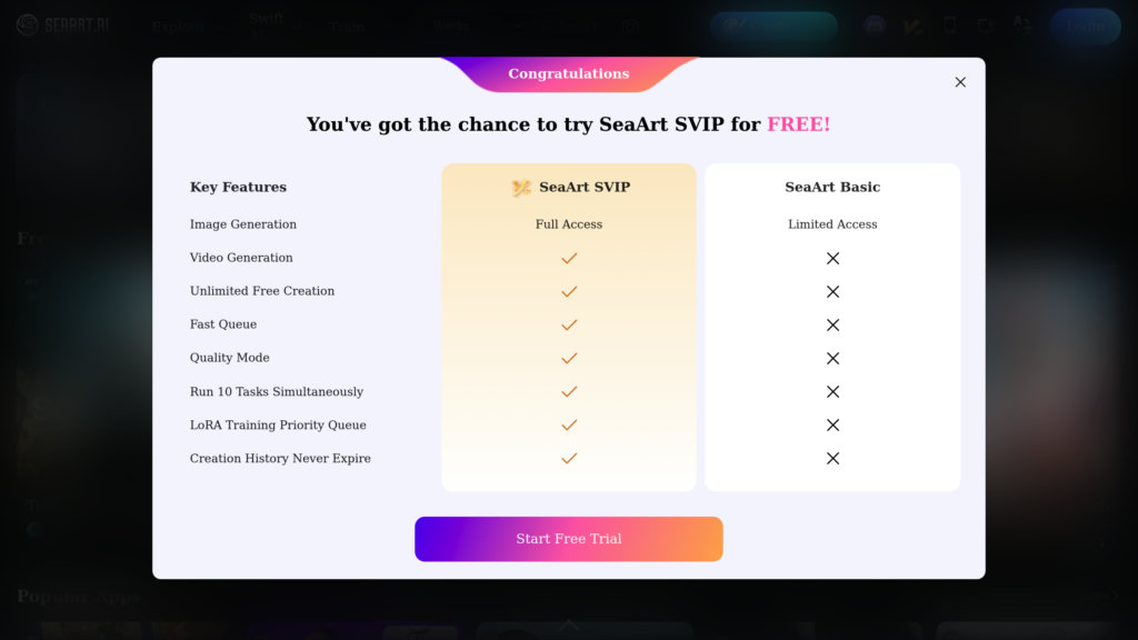 SeaArt AI Captura de pantalla
