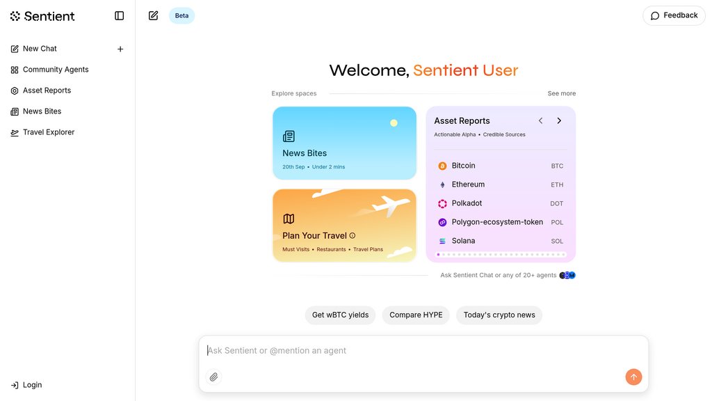 Sentient Chat Captura de pantalla