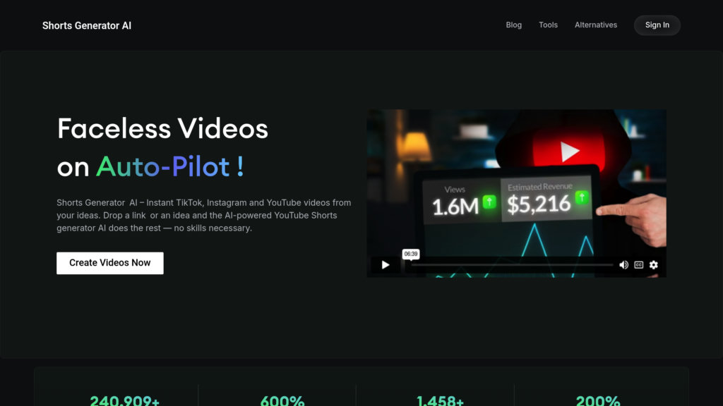 Shorts Generator AI Captura de pantalla