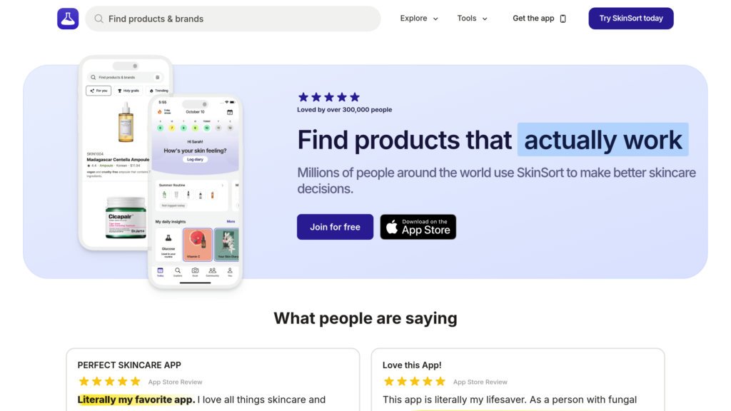 SkinSort Capture d'écran