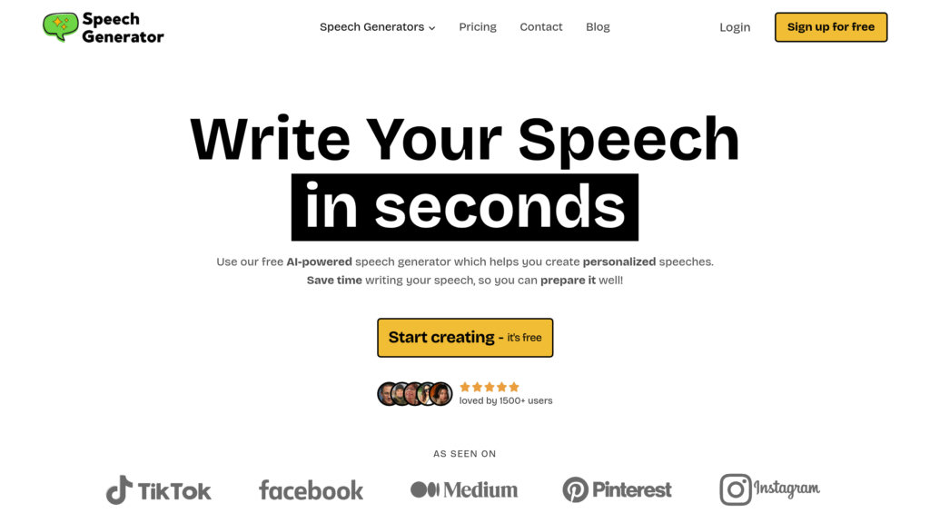 SpeechGenerator Capture d'écran