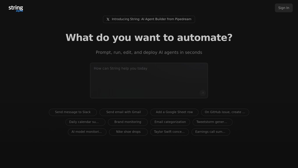 String.com Capture d'écran