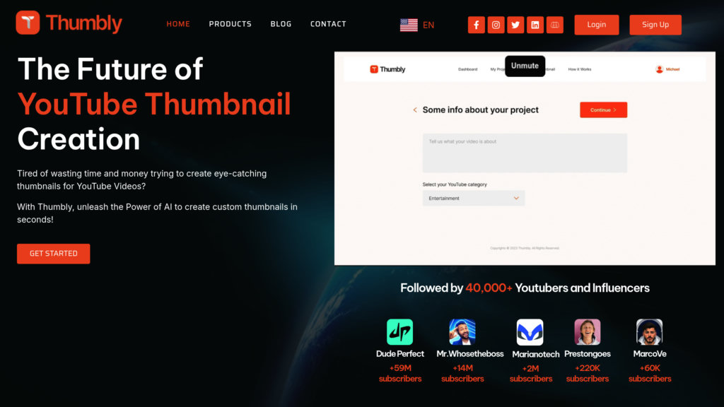 Thumbly Captura de pantalla