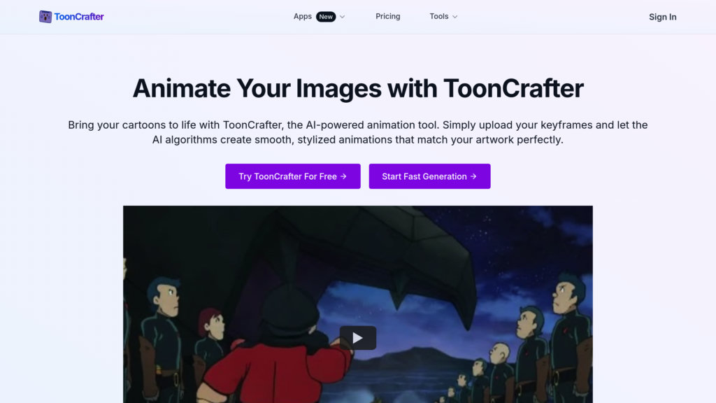 ToonCrafter Captura de pantalla
