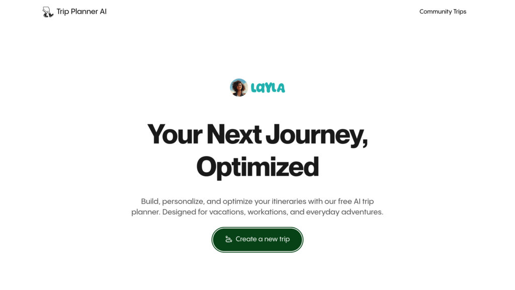 Trip Planner AI Screenshot
