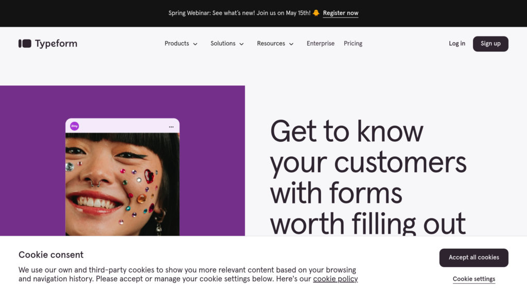 Typeform Capture d'écran