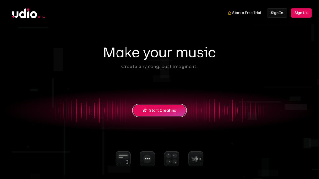 Udio Captura de pantalla
