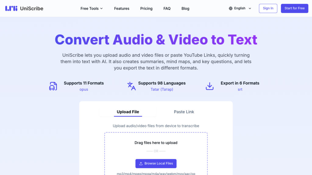 UniScribe Captura de pantalla
