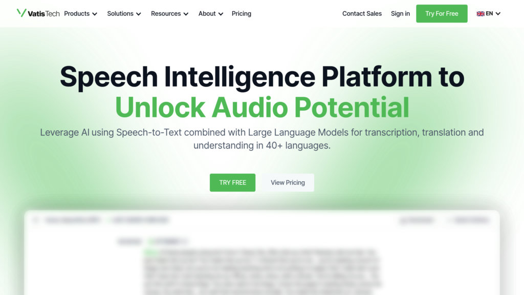 Vatis Tech Captura de pantalla