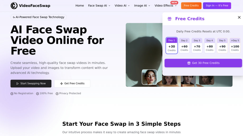 VideoFaceSwap.io Screenshot