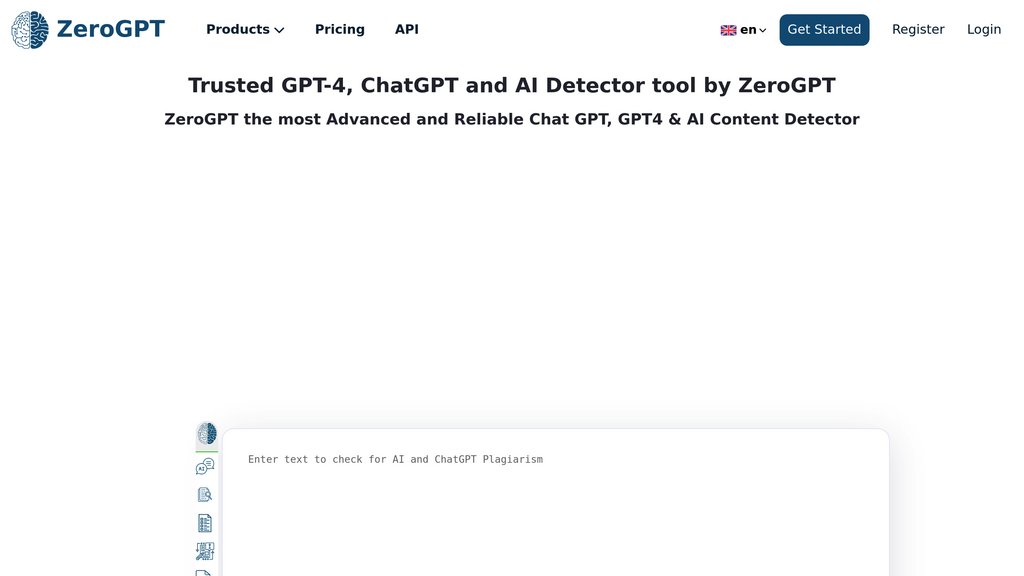 ZeroGPT Capture d'écran