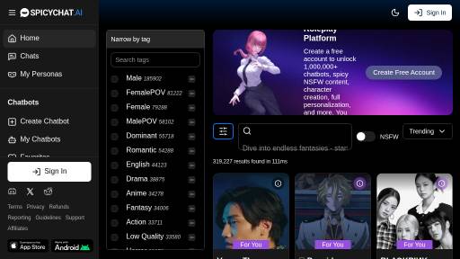 SpicyChat AI - NSFW AI chat platform for anonymous roleplay and creative conversations - Logo