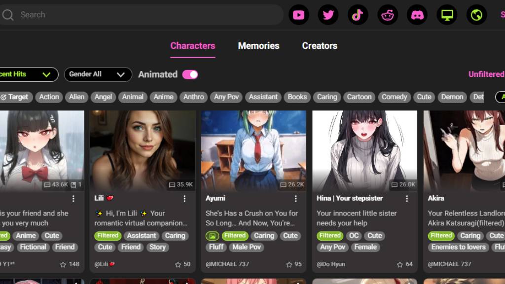 Crushon.ai Captura de pantalla