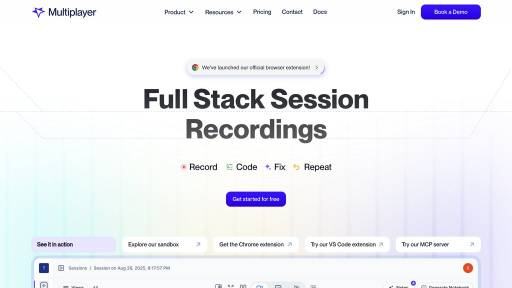 Multiplayer - Plataforma de reproducción de sesiones full-stack para depuración y colaboración - Logo