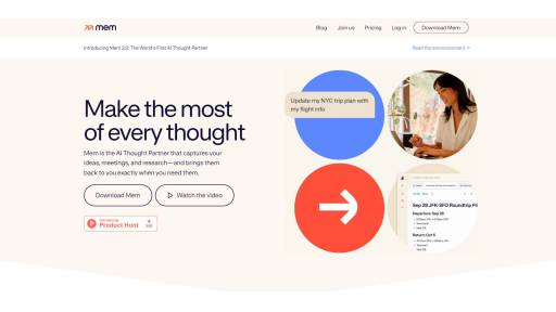 Mem - Gestion intelligente des connaissances, organise automatiquement l'information - Logo