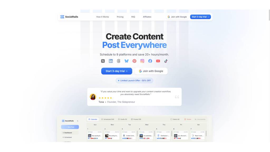 SocialRails Screenshot