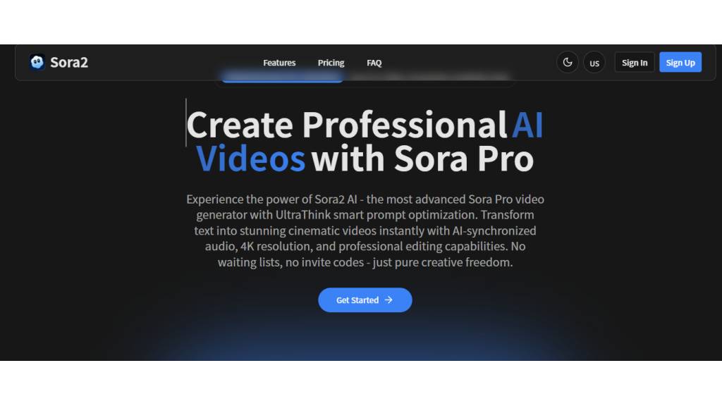 Sora2.pro Captura de pantalla