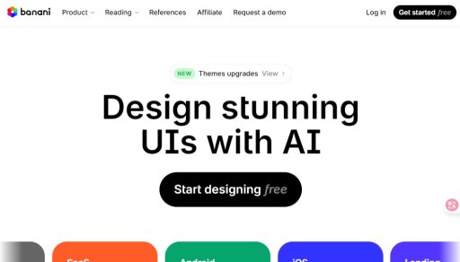 Banani - Herramienta de diseño de interfaz que crea prototipos interactivos desde texto - Logo