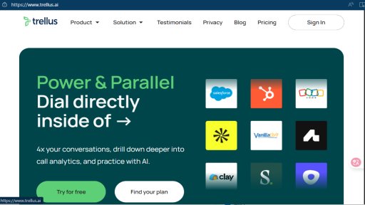 Trellus.ai - Outil d'appel commercial avec composition parallèle et conseils - Logo