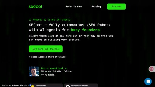 SEO Bot AI - Herramienta SEO automática para investigación de palabras clave - Logo