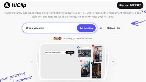 HiClip AI - Editor de video inteligente genera automáticamente subtítulos y etiquetas - Logo