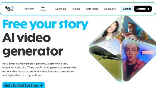 HeyGen - Plataforma de video IA con avatares realistas y voces multilingües - Logo