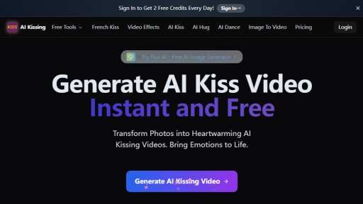AI Kissing - Crea videos de besos realistas desde fotos - gratuito sin registro - Logo