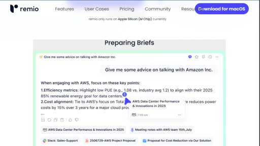 Remio - 智能知识管理工具，自动整理信息保护隐私 - Logo