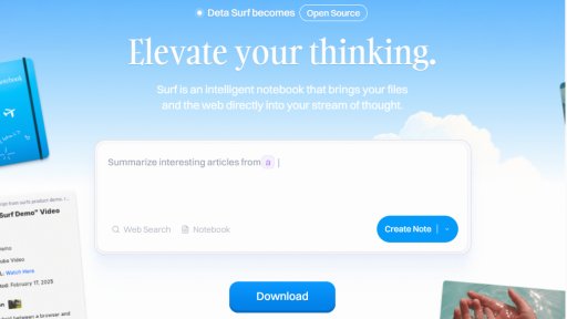 Deta Surf - Cuaderno inteligente para investigación y pensamiento - Logo