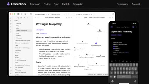 Obsidian - 基于本地Markdown的智能知识管理工具 - Logo