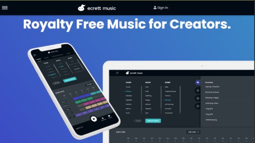 ecrett music - Música libre de regalías creada con IA - Logo