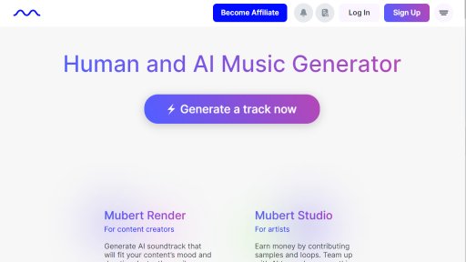 Mubert - Generador de música inteligente y automático - Logo