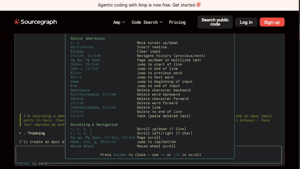 Amp by Sourcegraph Tangkapan Layar