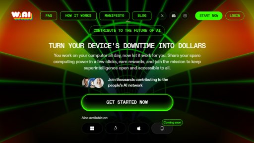 w.ai - w.ai: Earn Rewards with Idle Device Power - Logo