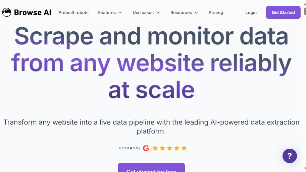 Browse AI Capture d'écran