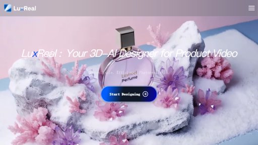 LuxReal - Diseñador 3D con IA para videos de producto - Logo