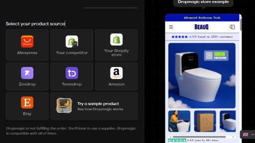 Dropmagic - Constructor de tiendas Shopify con IA en minutos - Logo