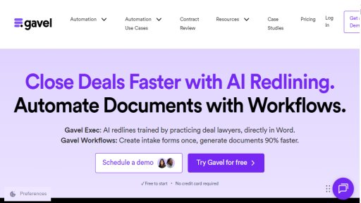 Gavel - Automatisation juridique intelligente et examen IA des contrats - Logo