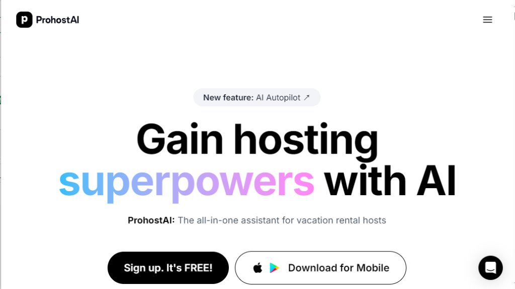 ProhostAI 스크린샷