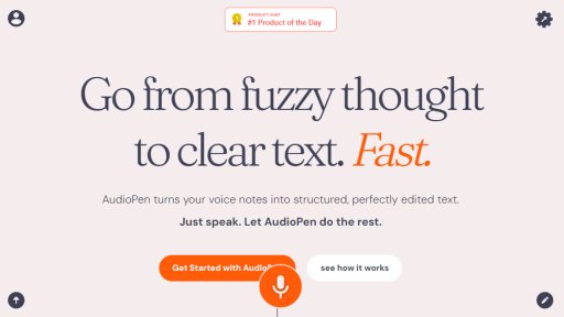 AudioPen - AudioPen: Convierte voz en texto claro al instante - Logo