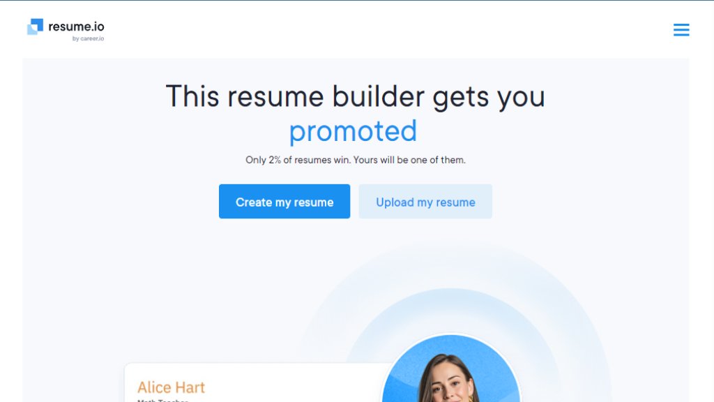 Resume.io 스크린샷